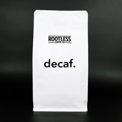 Rootless Colombia Sugarcane Decaf Coffee — Decaf Black Front (view 1)