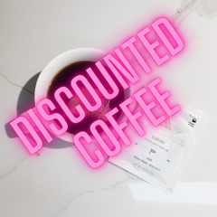 Discounted Coffee graphic over Airspace Class Golf packets