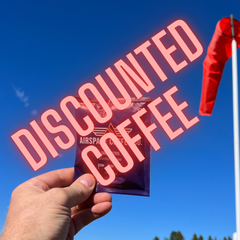 Discounted Coffee graphic over an Airspace Dawn Patrol packet