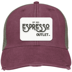 Burgundy Espresso Outlet logo trucker hat