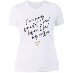 SORRY WOMENS T-SHIRT