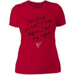 SORRY WOMENS T-SHIRT