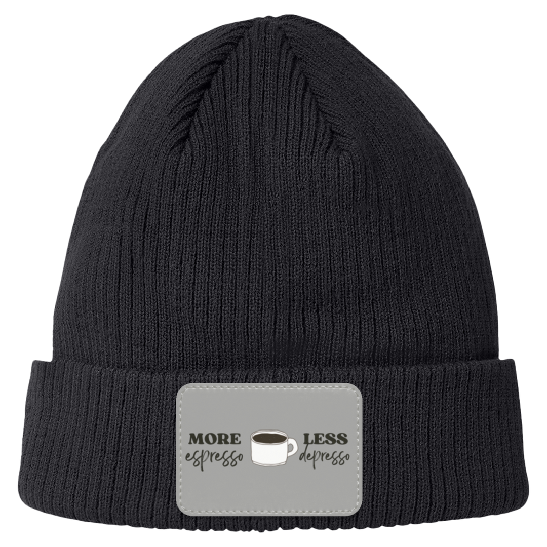 ID#C4 ** MORE ESPRESSO CUFF BEANIE