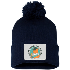 ID#L4 ** ESPRESSO YOURSELF KNIT CAP
