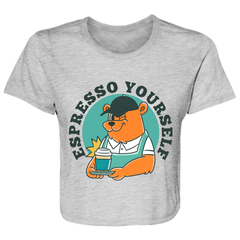 ID#L1W ** ESPRESSO YOURSELF WOMENS CROPPED T-SHIRT