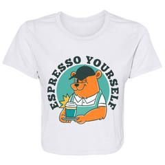 ID#L1W ** ESPRESSO YOURSELF WOMENS CROPPED T-SHIRT