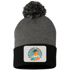 ID#L4 ** ESPRESSO YOURSELF KNIT CAP