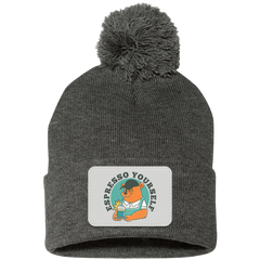 ID#L4 ** ESPRESSO YOURSELF KNIT CAP