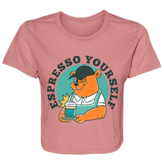 ID#L1W ** ESPRESSO YOURSELF WOMENS CROPPED T-SHIRT