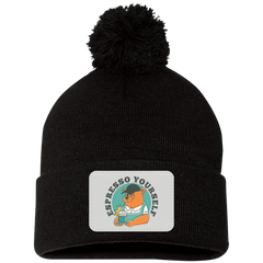 ID#L4 ** ESPRESSO YOURSELF KNIT CAP