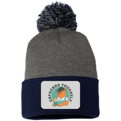 ID#L4 ** ESPRESSO YOURSELF KNIT CAP