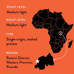 Western Rwanda origin and flavor map for Ejo Heza's coffee