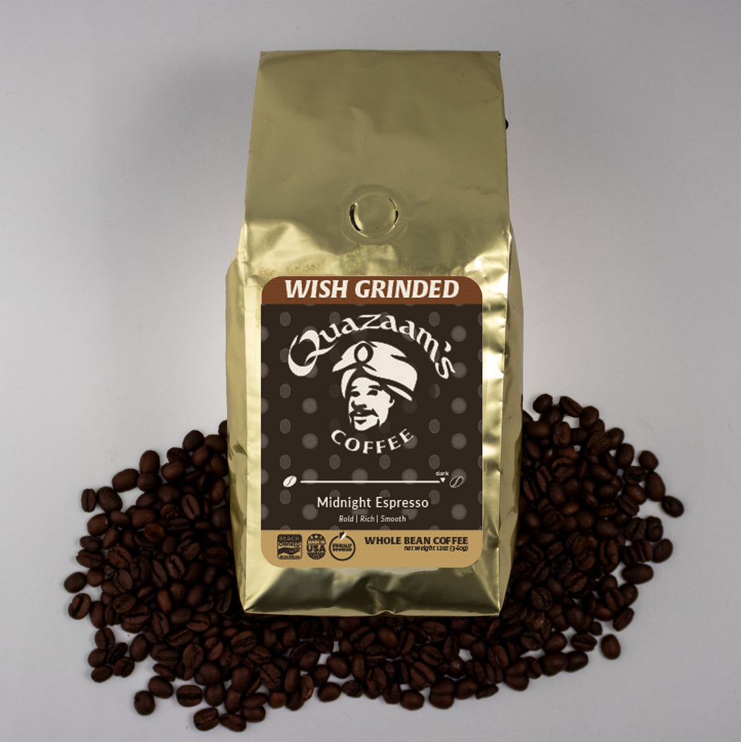 Midnight Espresso Coffee | Ground & Whole Bean Coffee | Dark Rich Roast --
