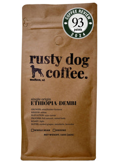 Rusty Dog Ethiopia Dembi Natural Light Roast — front package, image 1