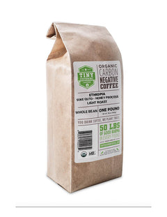 Brown Tiny Footprint bag with the Suke Quto coffee label — Tiny Footprint Ethiopia Suke Quto Honey Light Roast