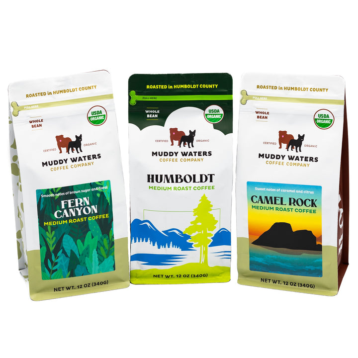 Bag of dark roast coffee from Blend with notes of Floral