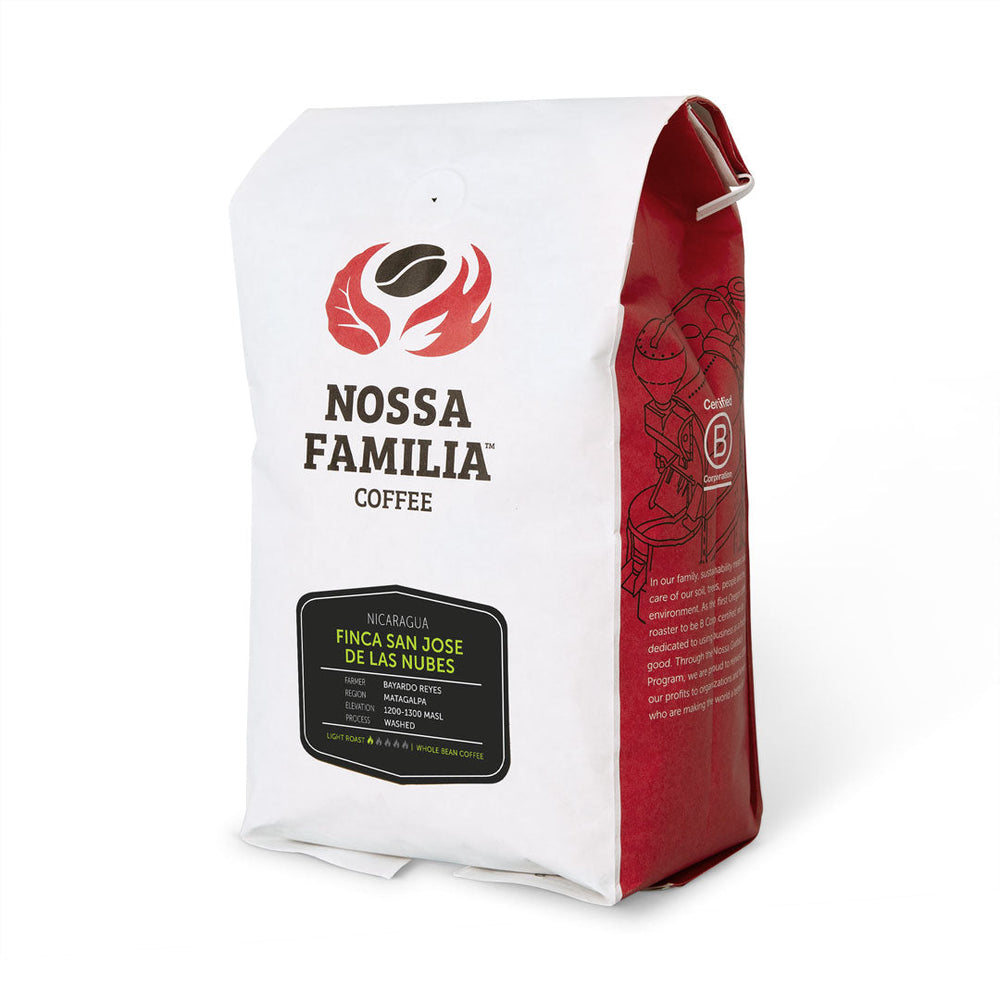 Bag of light roast coffee from Origin Unknown with notes of Fruity