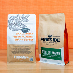Fireside Colombia Huila Mountain Water Decaf Coffee — coffee package side panel view 3