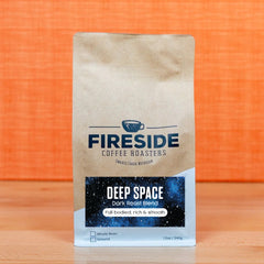Fireside Deep Space Dark Roast Coffee — coffee package side panel