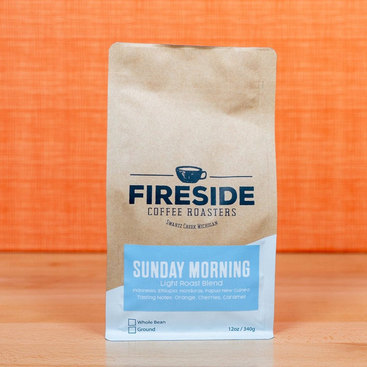 Bag of specialty roast coffee from Ethiopia with notes of Rich Flavors