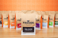 Fireside Total Eclipse Brazil Dark Roast Coffee — coffee package side panel view 4