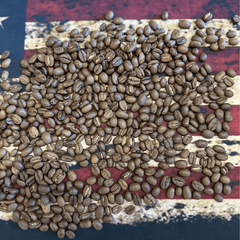 Coffee beans on an American flag background for Fire Watch