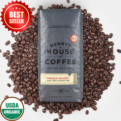 Henry’s Organic French Roast Coffee — front coffee package