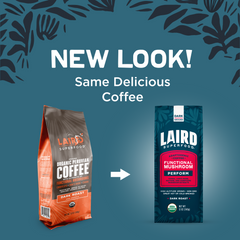 Laird PERFORM Peru Dark Roast Mushroom Coffee — Bag of specialty roast coffee from Origin Unknown with notes of Rich Flavors — image 2