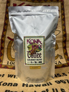 Kona Joe Gourmet Blend Peaberry two-pound coffee package