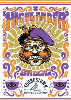 Highlander Grogg Flavored Coffee flavor profile graphic