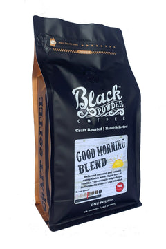 Angled Black Powder Good Morning Blend bag