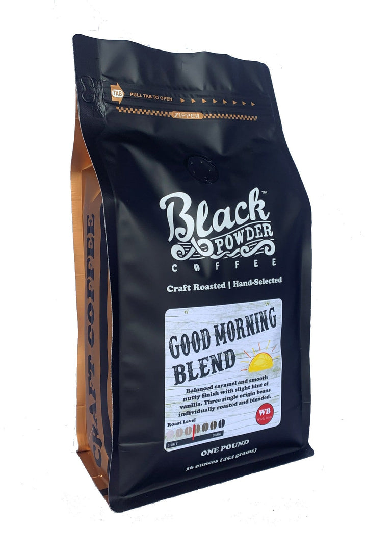 Bag of medium roast coffee from Blend with notes of Rich Flavors