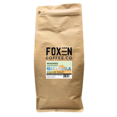 Foxen Guatemala Huehuetenango Medium Roast coffee in a brown resealable bag