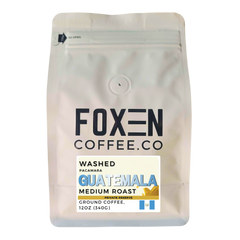 12-ounce ground Foxen Guatemala Pacamara coffee bag