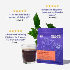Bean & Bean Hawaii Kona Extra Fancy Coffee — customer review graphic, image 4