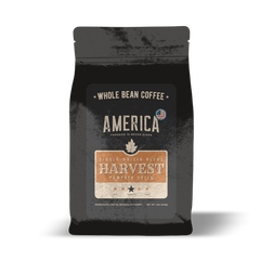 America Coffee Co. Harvest Pumpkin Spice Coffee whole-bean package