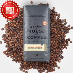 Henry’s Light-and-Dark Roast Coffee Blend — front coffee package