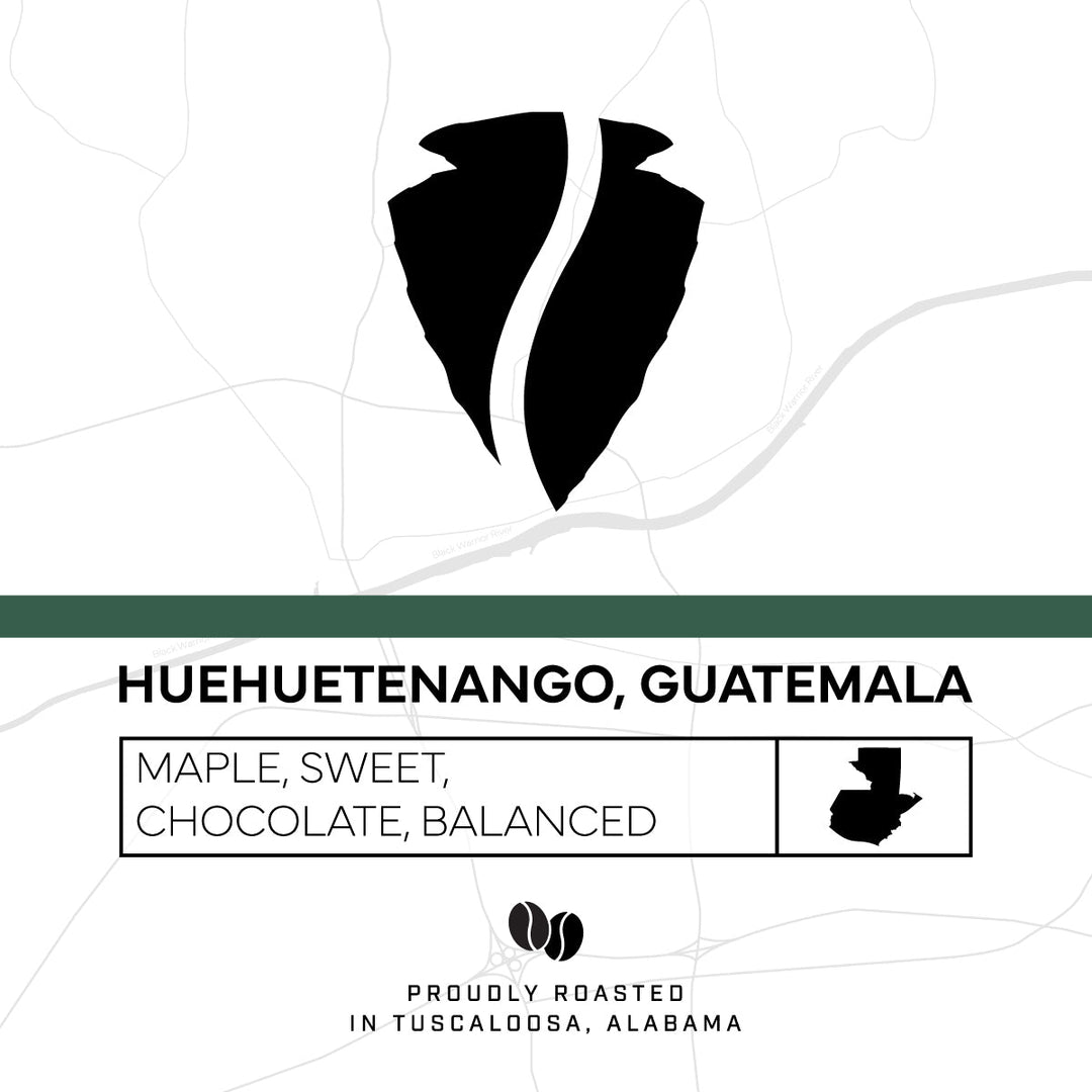 Bag of specialty roast coffee from Guatemala with notes of Chocolate