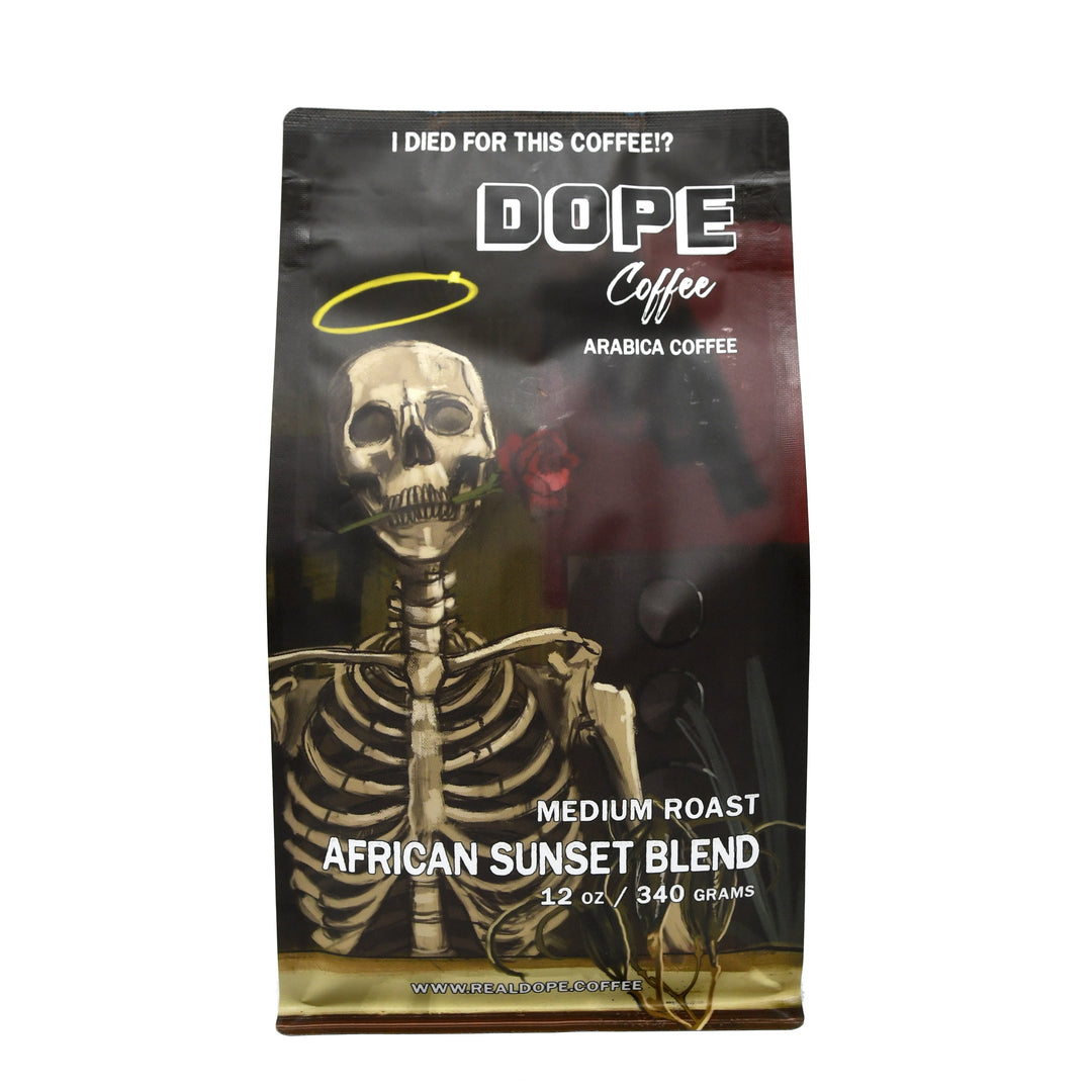 Bag of specialty roast coffee from Ethiopia with notes of Floral