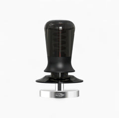 Transparent calibrated espresso tamper