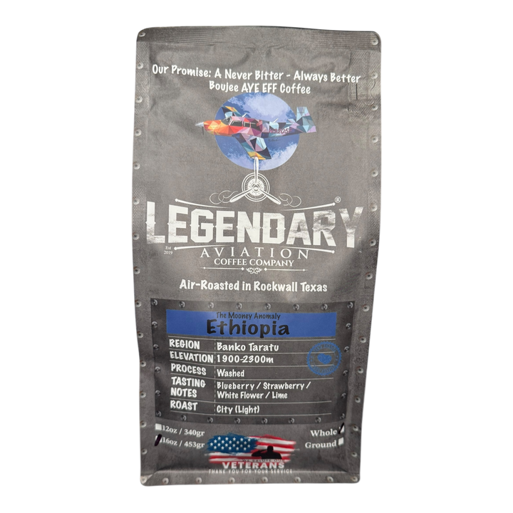 Bag of specialty roast coffee from Origin Unknown with notes of Rich Flavors