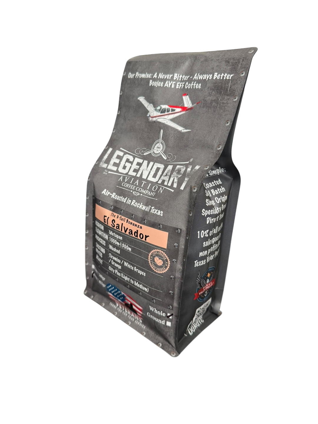 Bag of specialty roast coffee from Origin Unknown with notes of Rich Flavors
