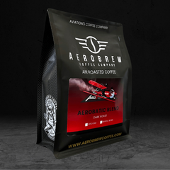 Aerobrew Aerobatic Blend bag with red aircraft label