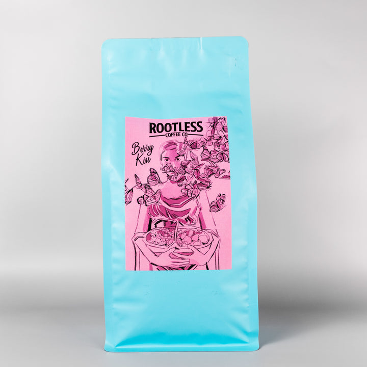 Bag of specialty roast coffee from Ethiopia with notes of Chocolate, Fruity