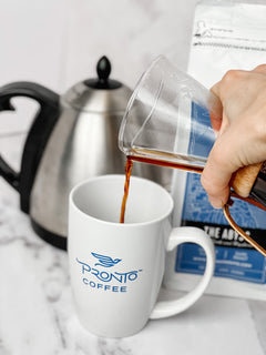 The Abyss dark roast coffee bag lifestyle photo