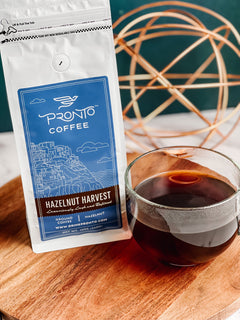 Hazelnut Harvest flavored coffee package alternate view