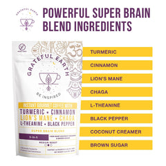 Grateful Earth Medium Roast Instant Mushroom Coffee — Bag of specialty roast coffee from Origin Unknown with notes of Rich Flavors — image 6