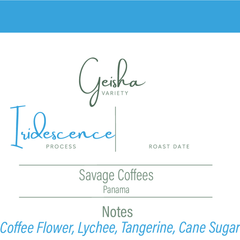 Iridescence Washed Carbonic Maceration Geisha Coffee — product and packaging image 1