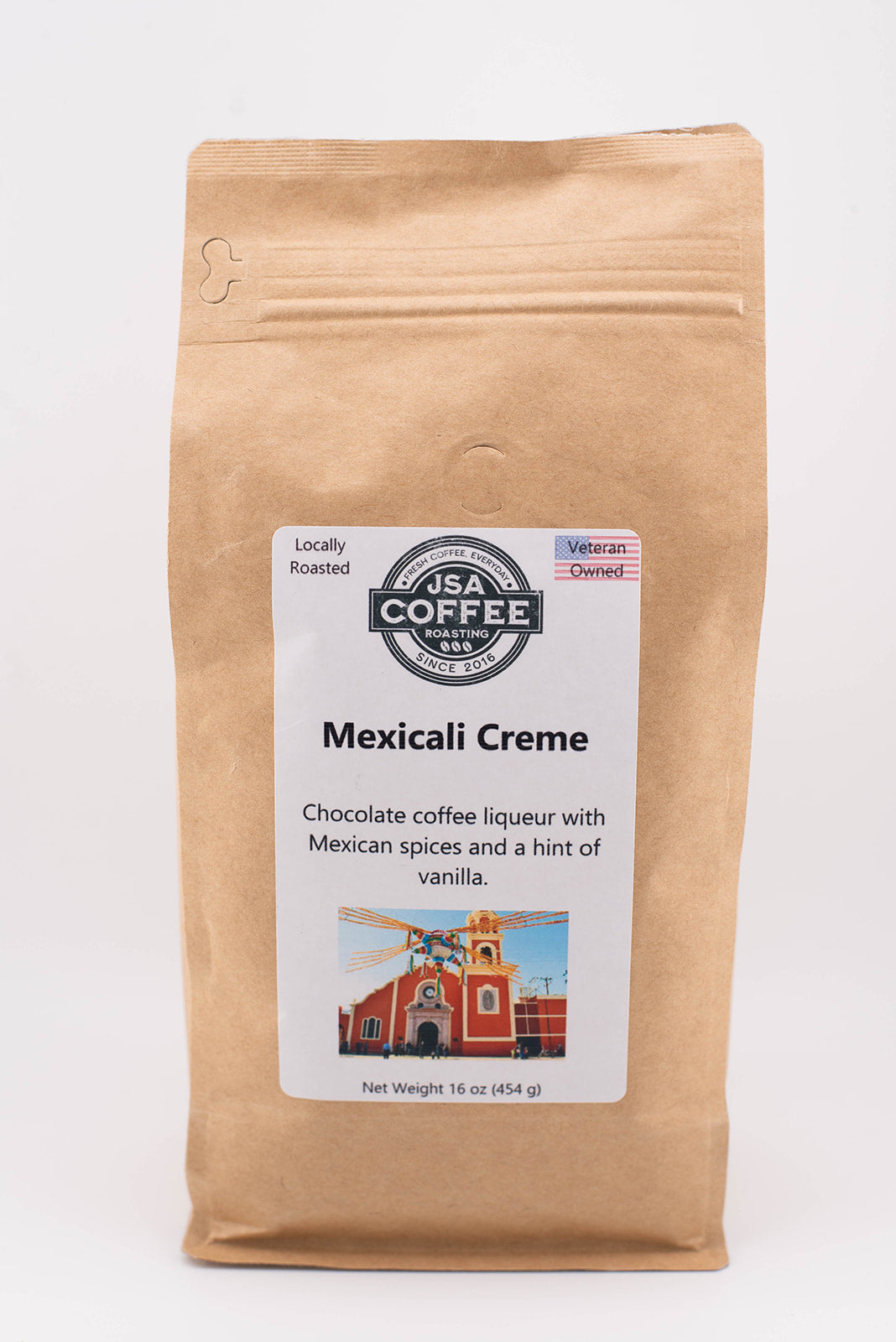 Bag of specialty roast coffee from Origin Unknown with notes of Chocolate