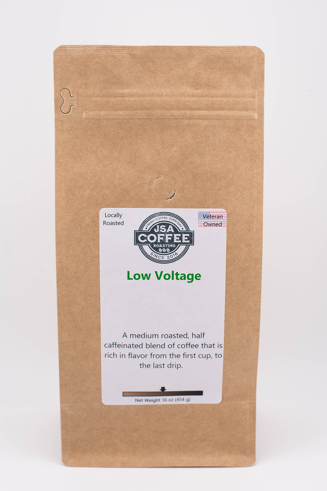 Bag of specialty roast coffee from Colombia, Nariño with notes of Rich Flavors